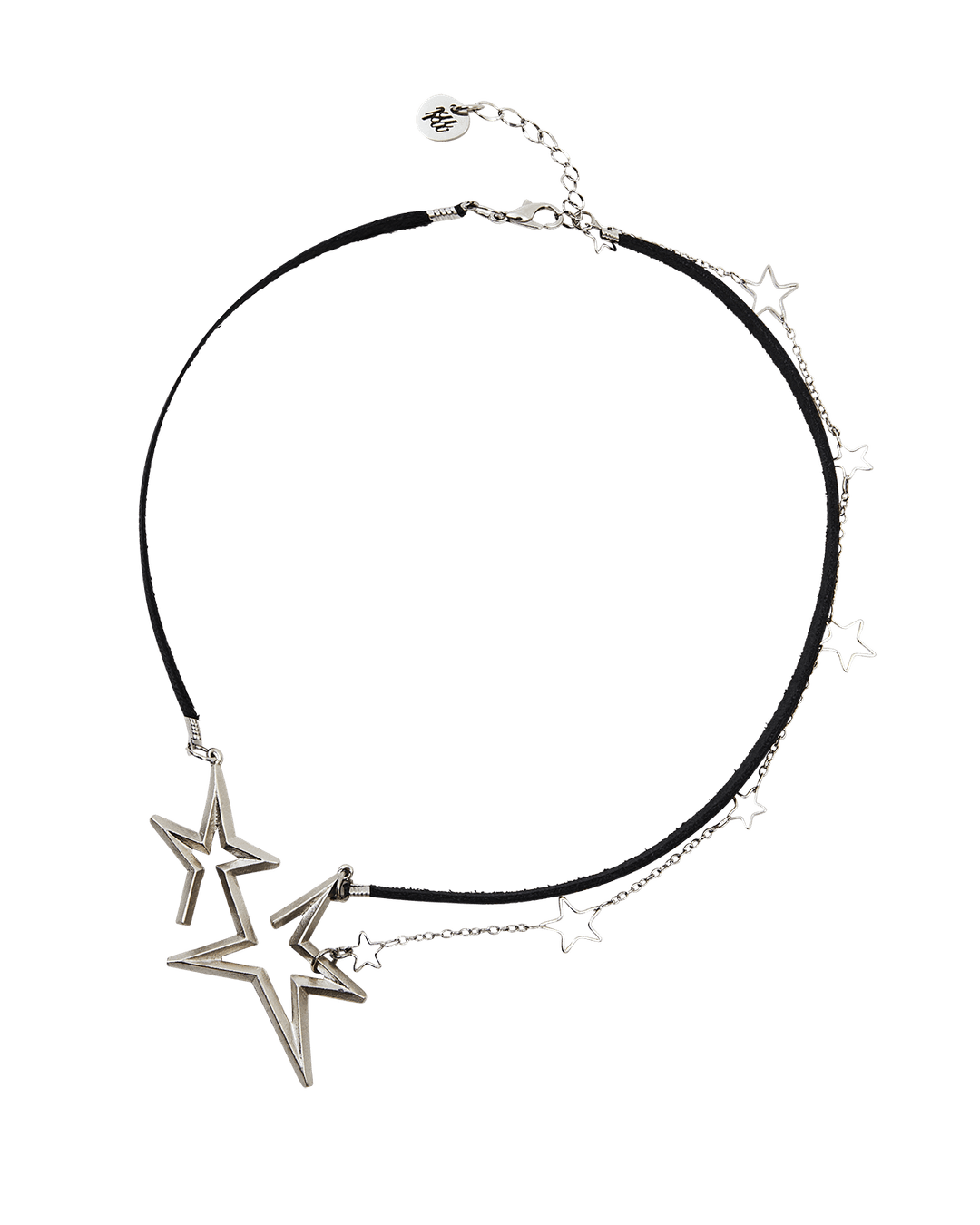 DOUBLE STAR NECKLACE BLACK