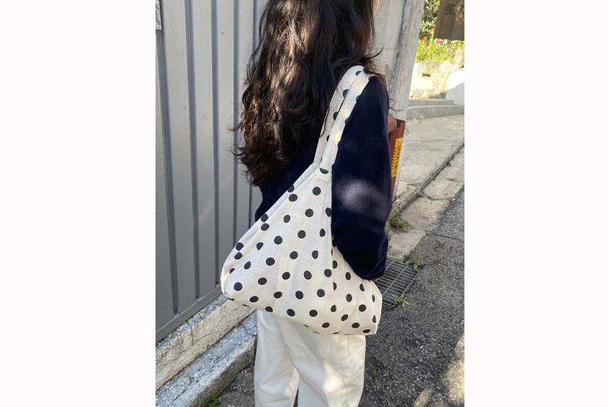 블랙 도트 에코백