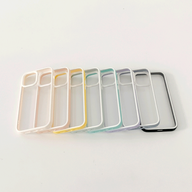 [아이폰13st] 베이직 파스텔 투톤 범퍼 케이스