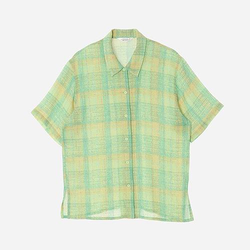 JPN체크 패턴 블라우스