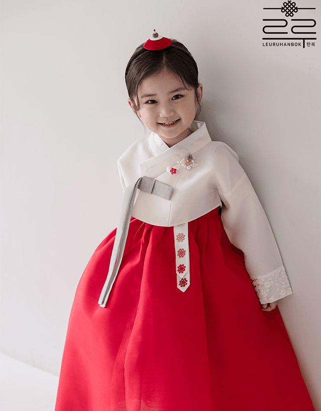 세미 빨강치마 여아한복