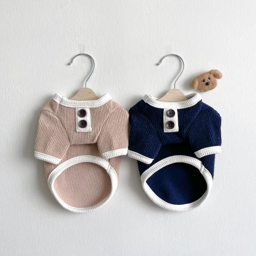 단추 니트 티셔츠 2color