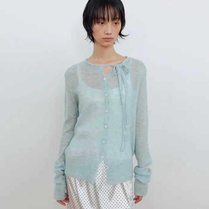 STRING CARDIGAN_MINT