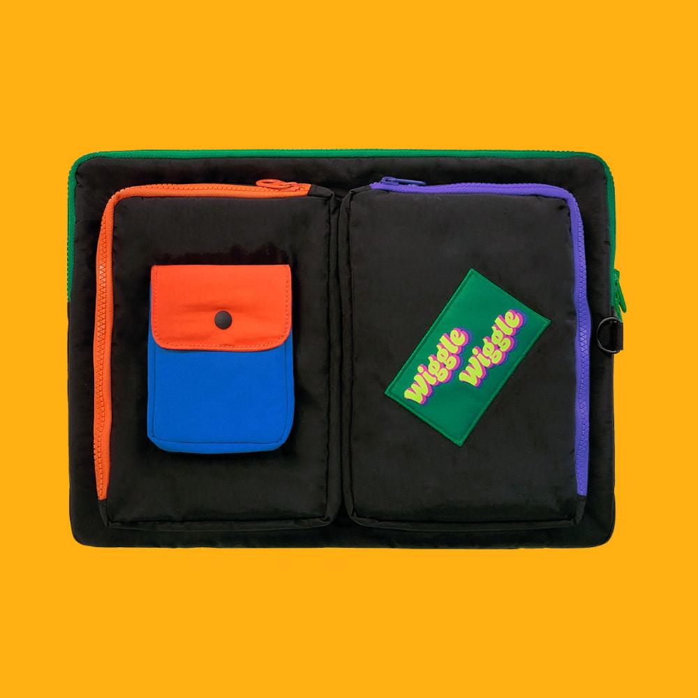 포켓 노트북파우치 - Black