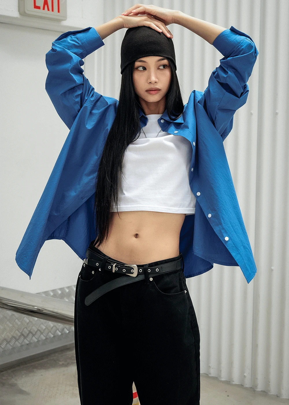 바이오 워싱 루즈핏 셔츠