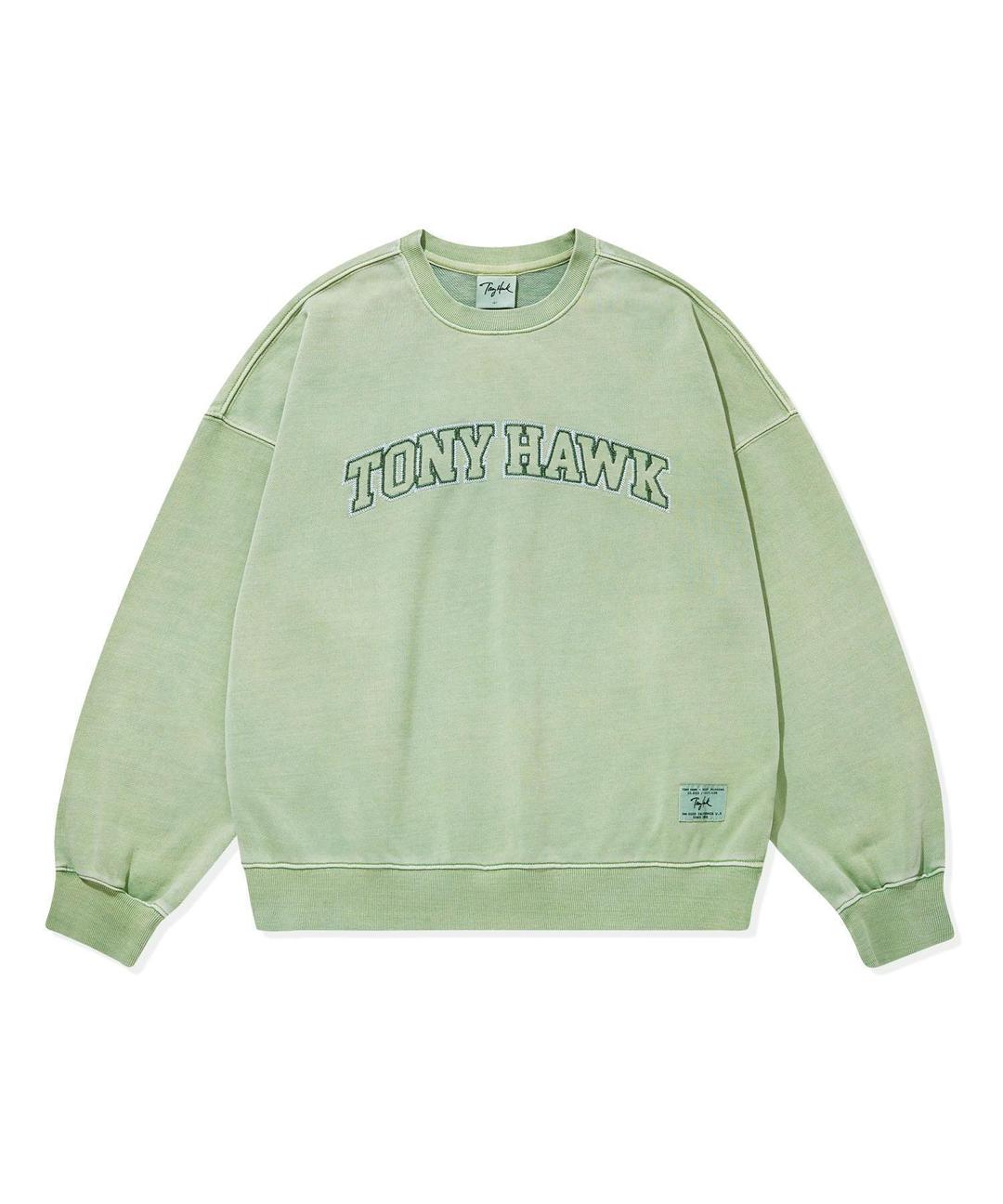 가먼트 다잉 아치 맨투맨 그린