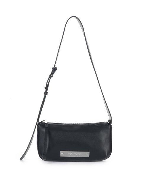 CRYSTAL POUND LEATHER BAG_BLACK