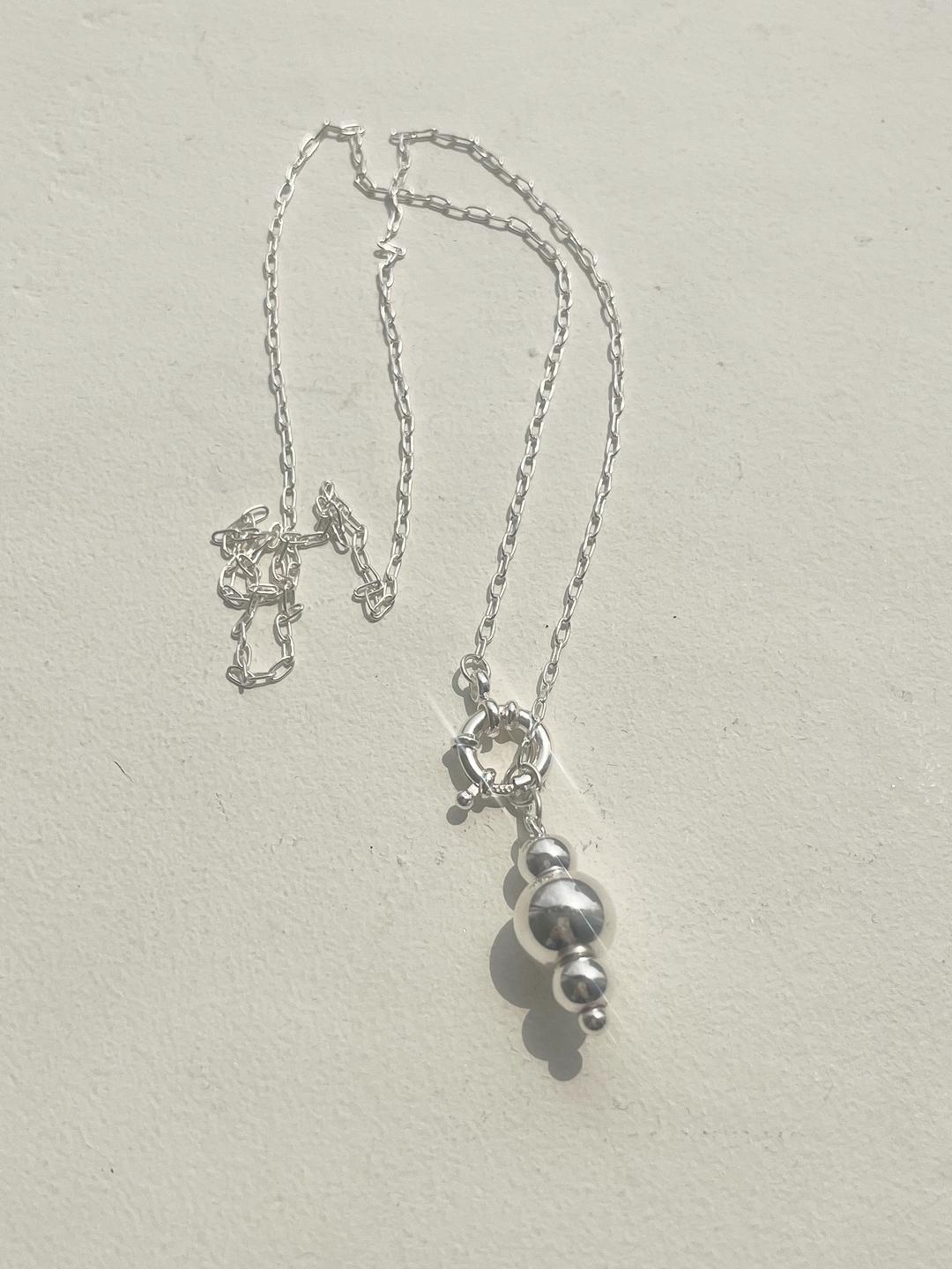 (silver925) Roll in necklace