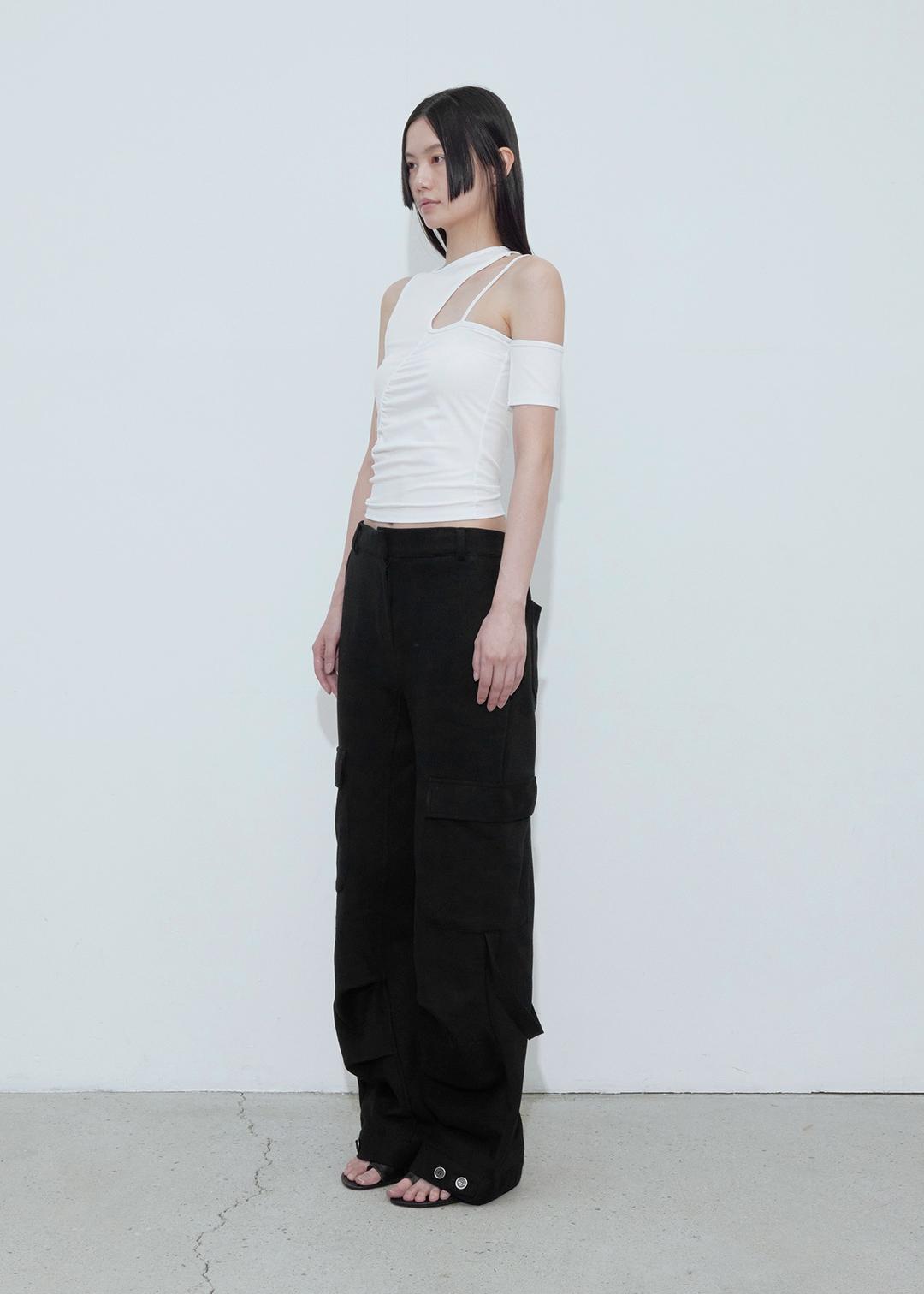 OBLIQUE COMBINED TOP, WHITE