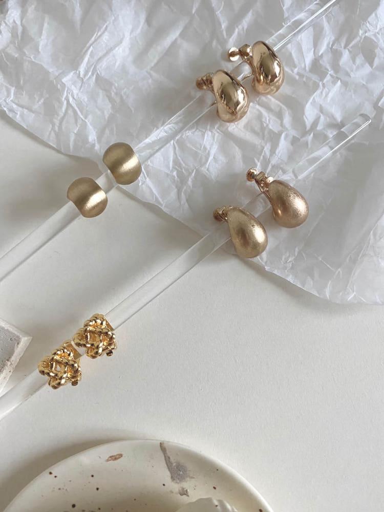 플리즈제이 골드시리즈 볼드 귀찌 나사형 꼬임 귀안뚫는귀걸이