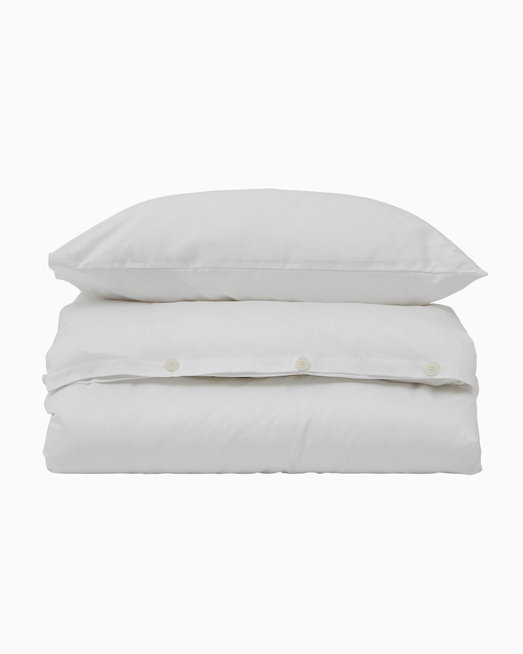 새틴 코튼 이불 커버 (퓨어 화이트)