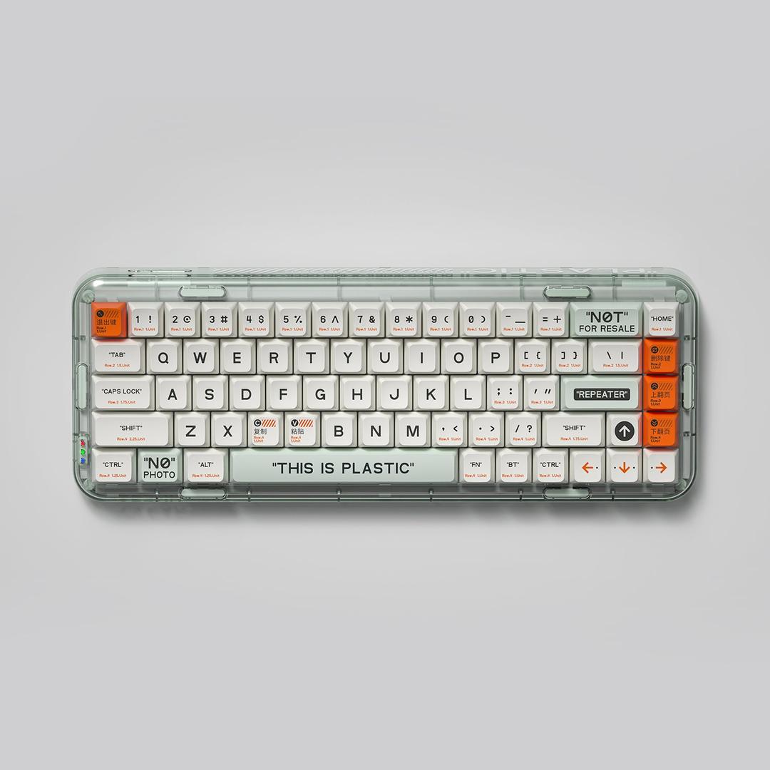 Melgeek Mojo68 Plastic See-through, Custom&Programmable Mechanical Keyboard - Plastic / Gateron Pro-Brown