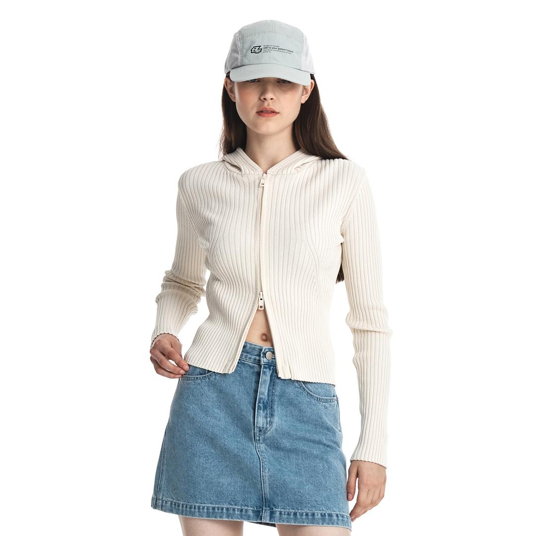 Tails hood Cardigan (Ivory)