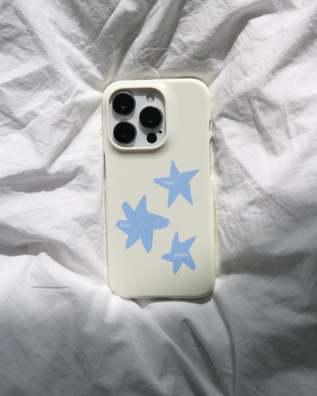 hope, love, peace case (butter/2type)