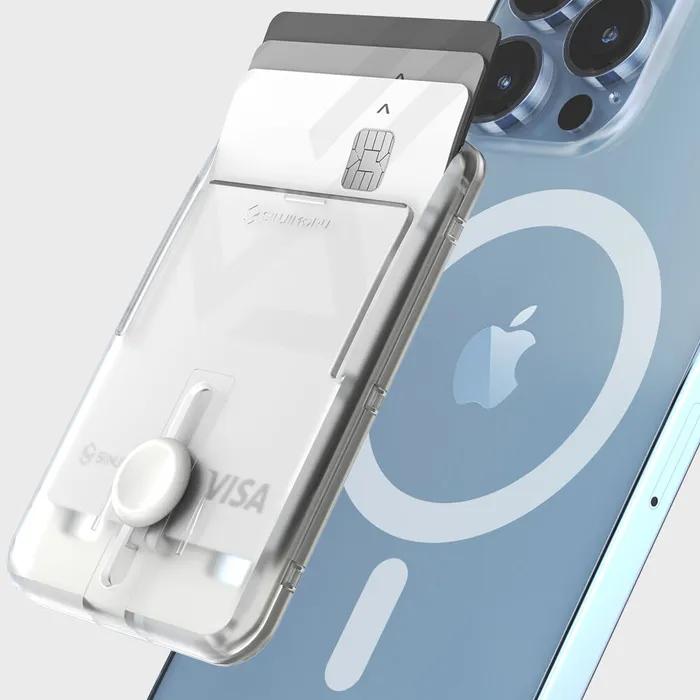 [맥세이프] 카드지갑 쉬운 카드 탈착 M버튼업 아이폰 갤럭시 전기종 호환 마그네틱 탈부착 슬라이드 핸드폰 카드지갑 케이스