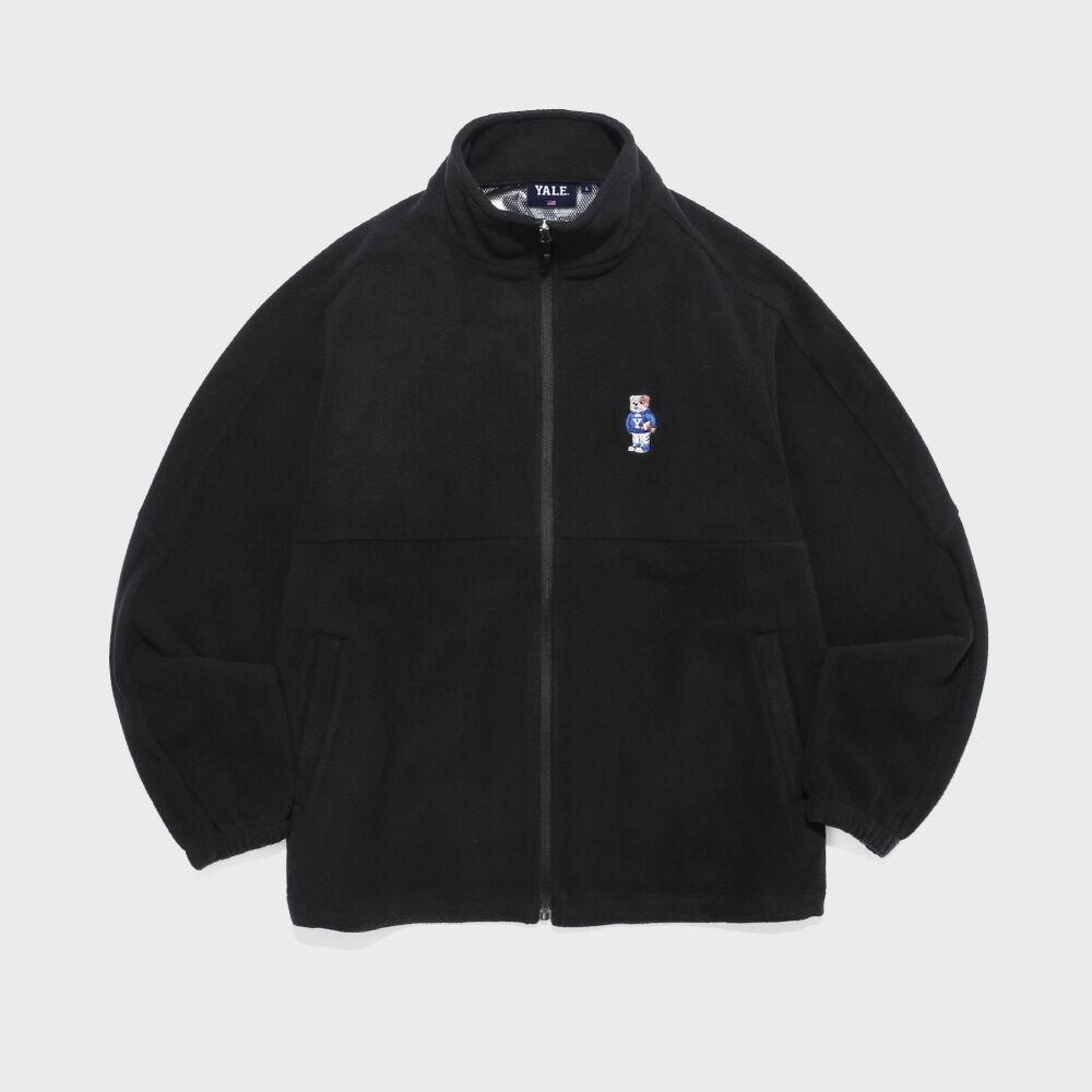 (HEAT LINING)FLEECE EMBROIDERY HANDSOME DAN TRACK JACKET BK