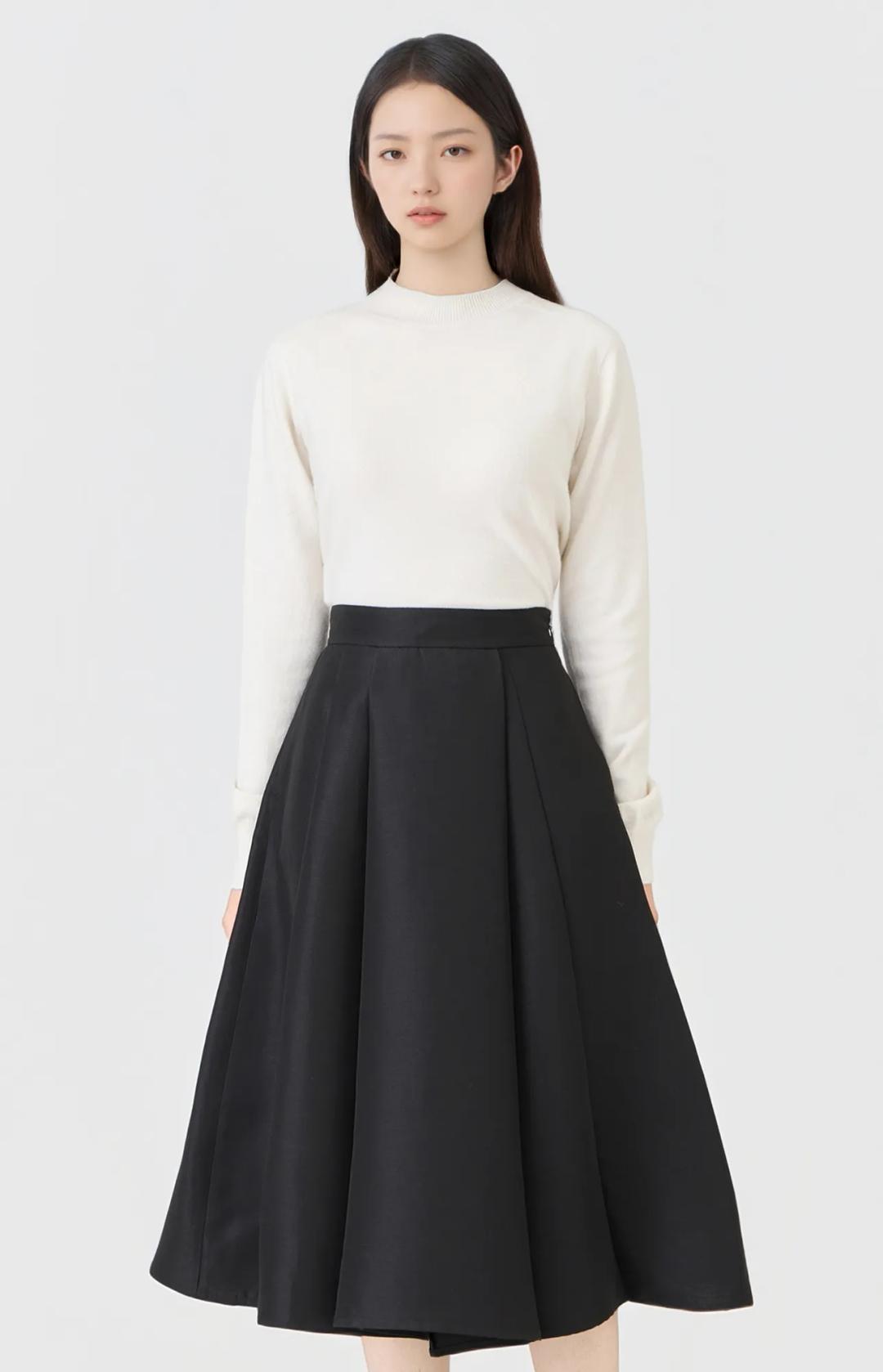 드리밍 플리츠 미디 스커트