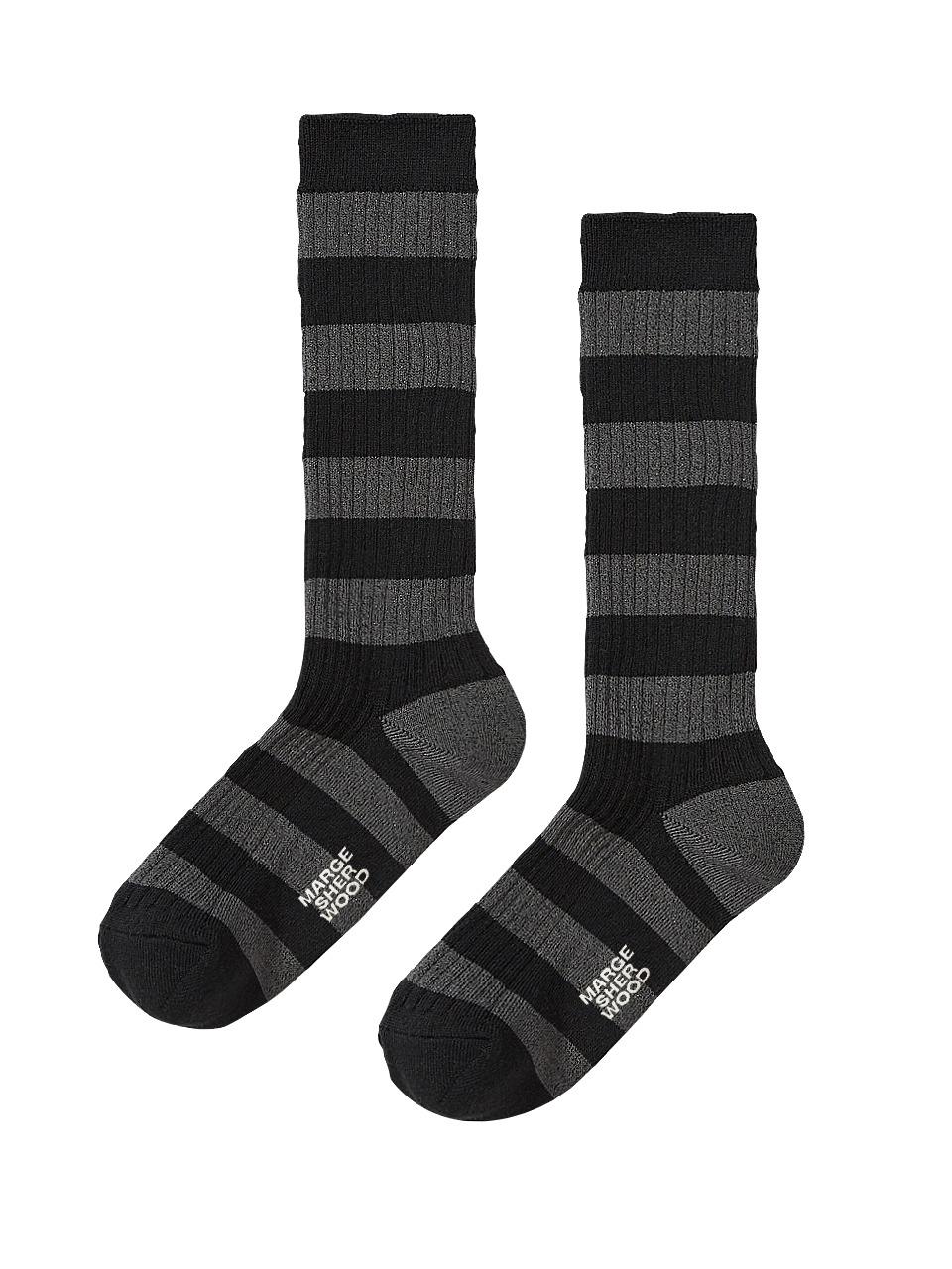 METAL STRIPE SOCKS_black stripe
