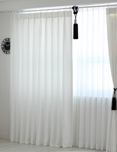 [설레임]호텔식 화이트 주름암막커튼
