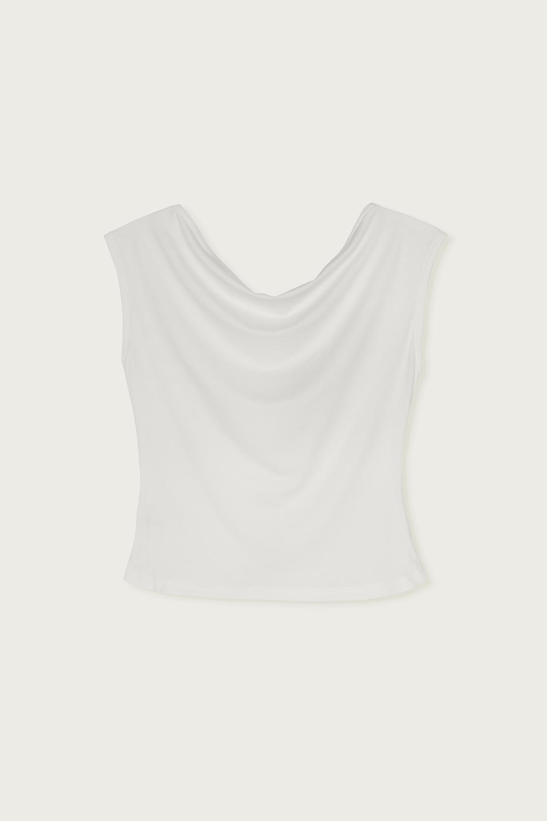 BOAT-NECK T-SHIRT WHITE