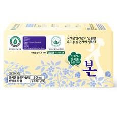 유기농본 오씨본 울트라슬림 중형 날개형 생리대, 중형, 30개입, 1개