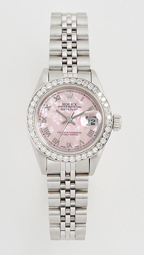 25mm Ladies Rolex Datejust Pink Mop Roman, Diamond Bezel, Jubilee Band