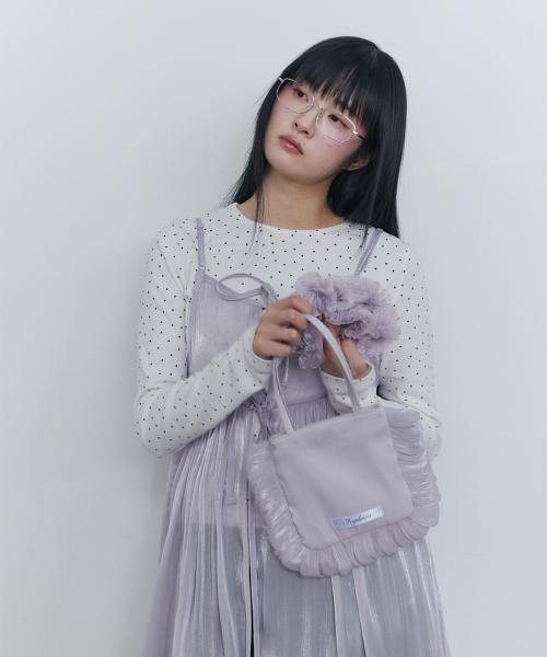 Glitter Frill Tote Bag (lavender)