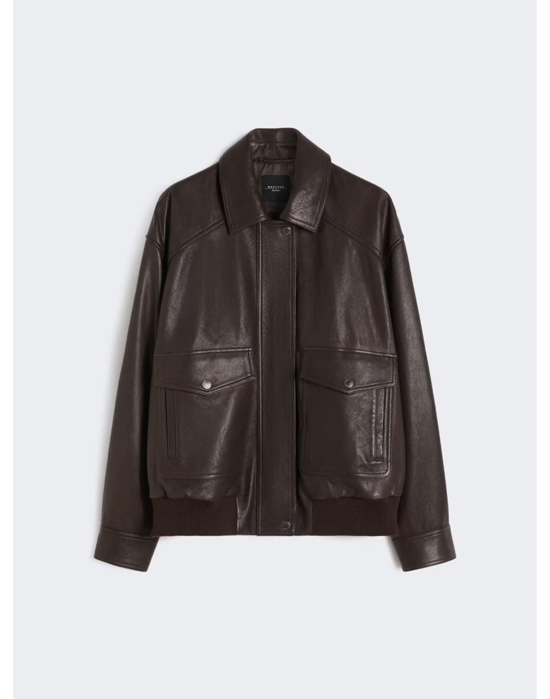 [공식] 기간테 레더 자켓 / 브라운
