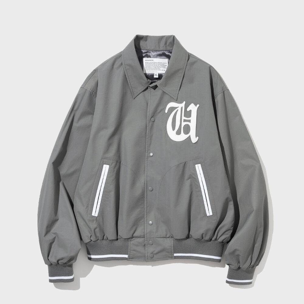 varsity blouson jacket grey
