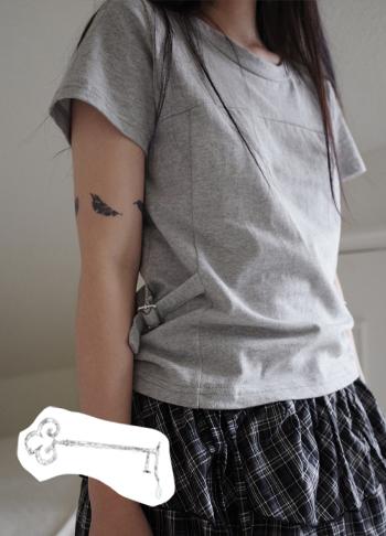 에프터먼데이 incision buckle tee (3c)