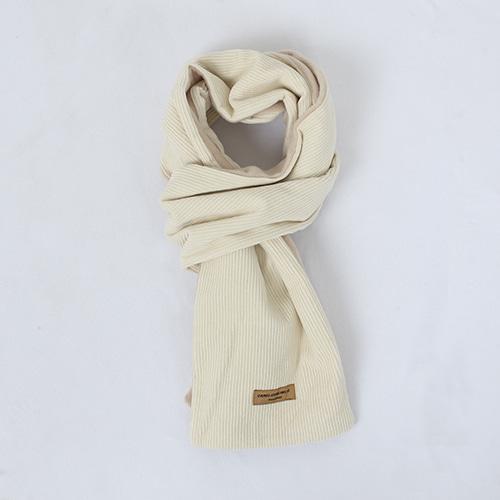 코듀로이 플리스 머플러(아이보리)