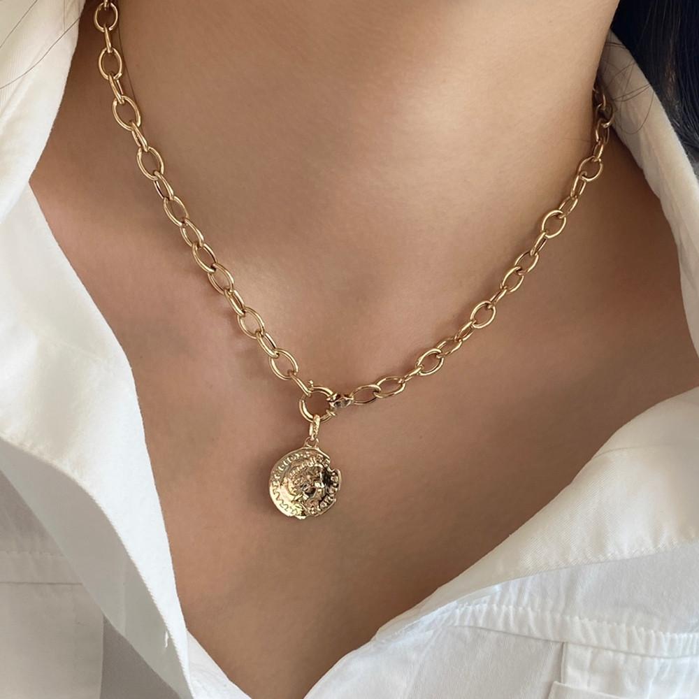 14k 18k 할로우 고방 라지 볼드목걸이 부티나는 럭셔리 목걸이