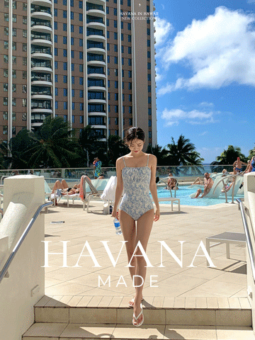 [made HAVANA] 블루밍 셔링 모노키니