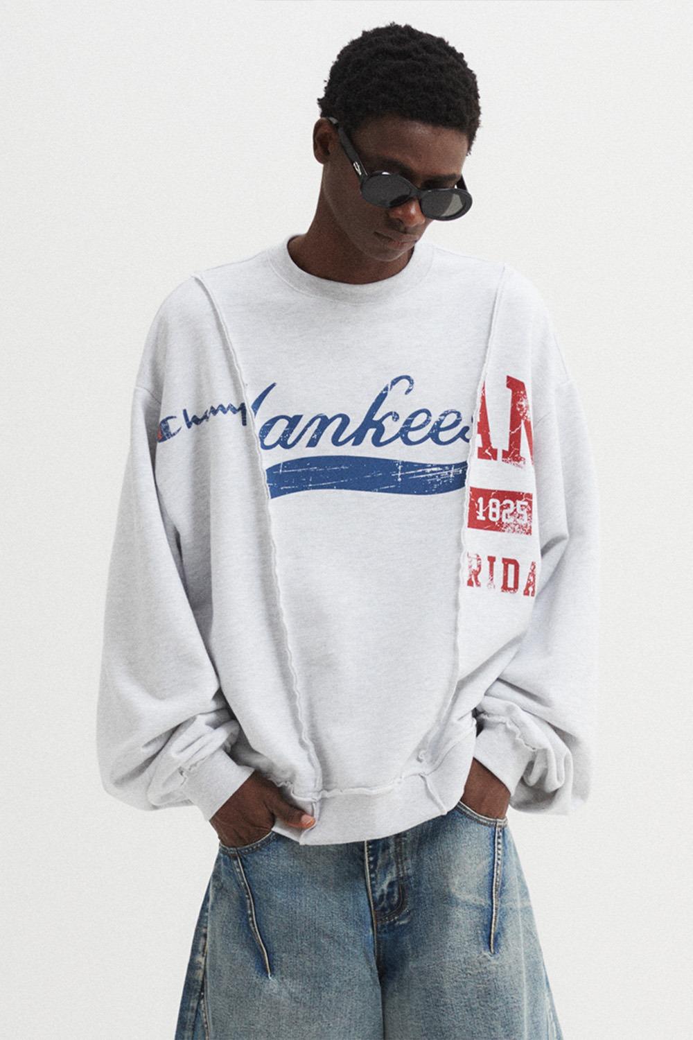 리워크드 스웨트 셔츠