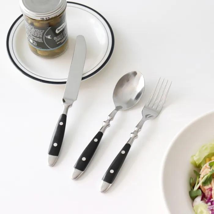 오스테리아 디너 커트러리 블랙