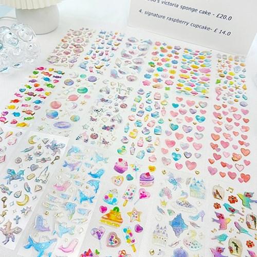 [1+1] 에폭시 몽환 영롱 글리터 스티커 다꾸 폰꾸 탑꾸 데코 스티커