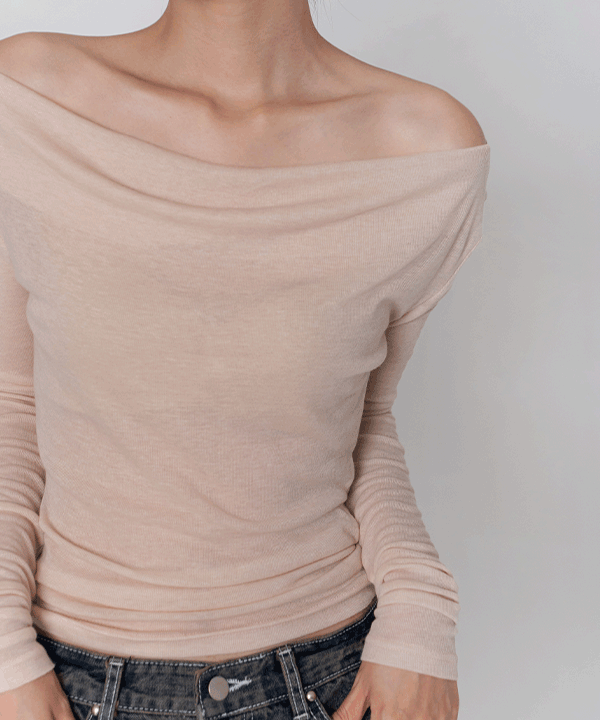 발레리나 시스루 셔링 티셔츠