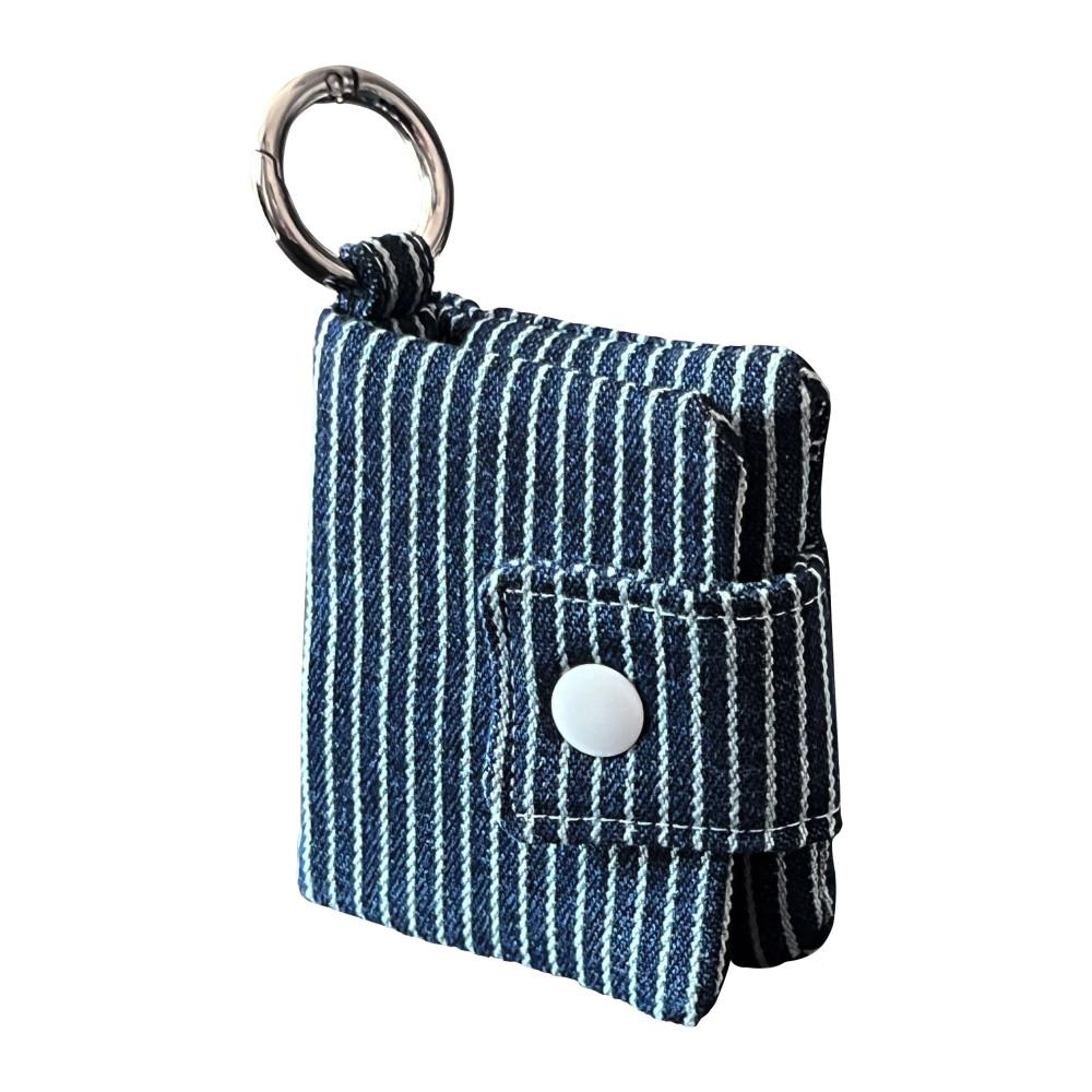 [Denim] 미니 버튼 파우치 Mini Button Pouch (STRIPE DENIM)