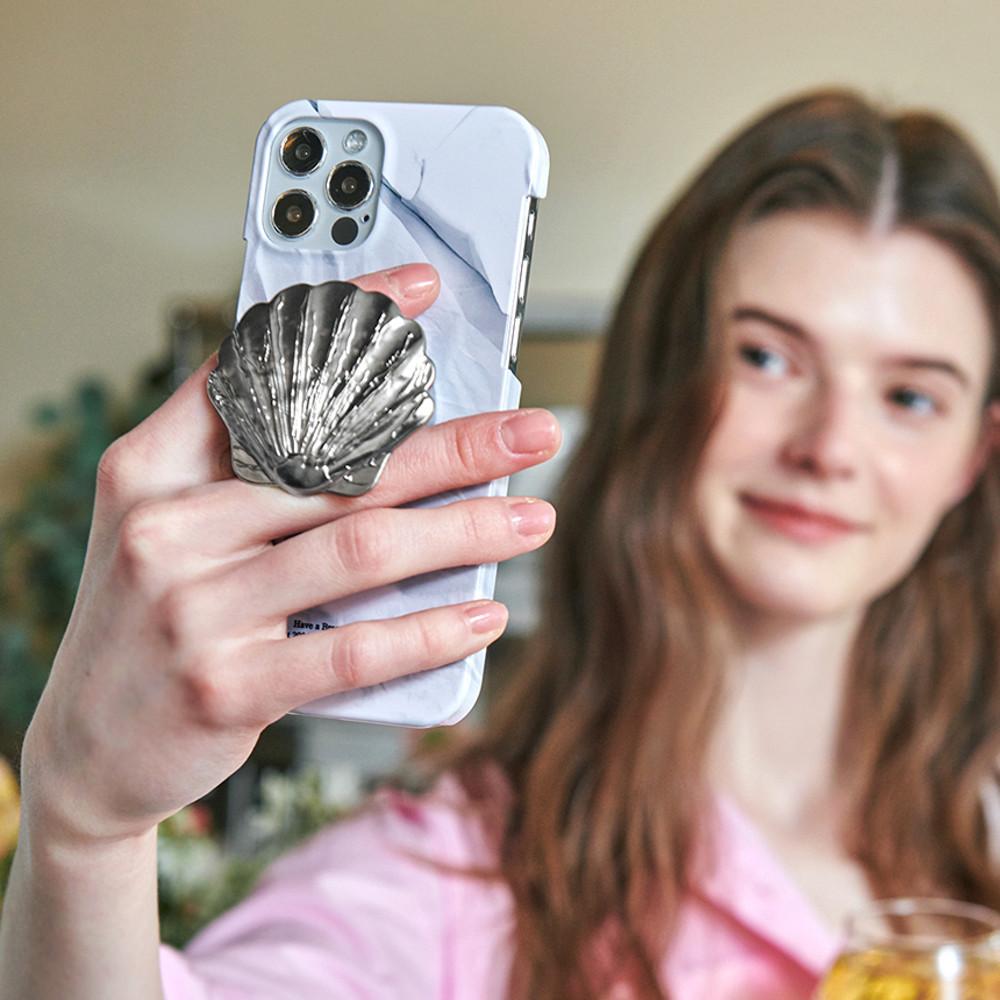 TBA 메탈 핸드폰 그립톡 조개 shell (gold/silver)