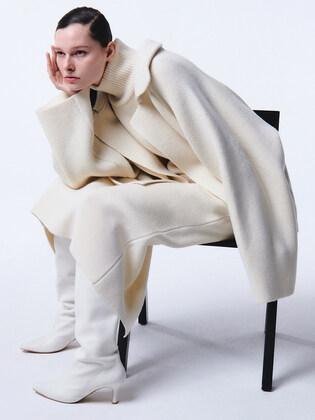LAMBSWOOL COAT CARDIGAN (IVORY)