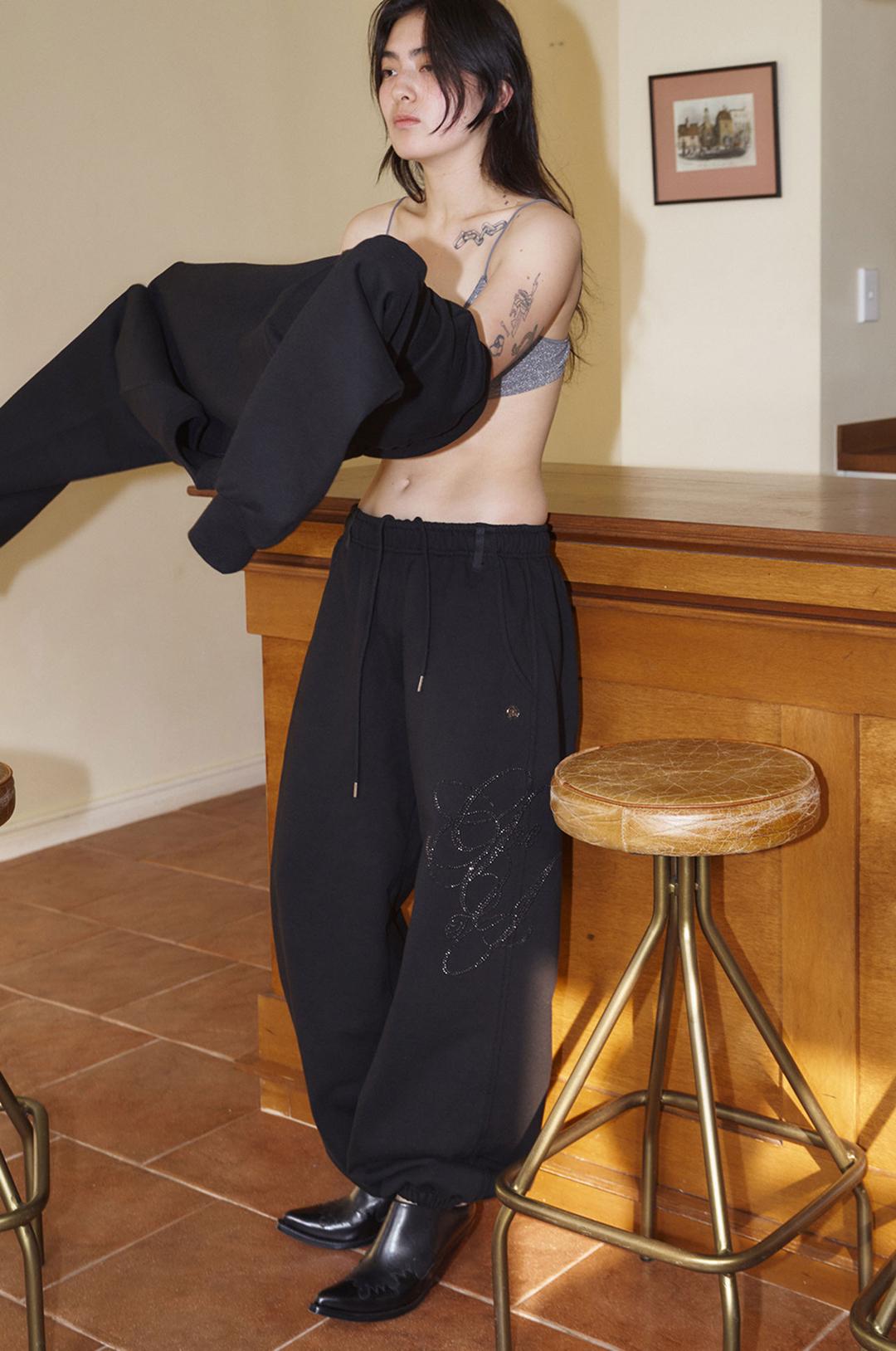 G_LOGO HOTFIX SWEATPANTS / BLACK