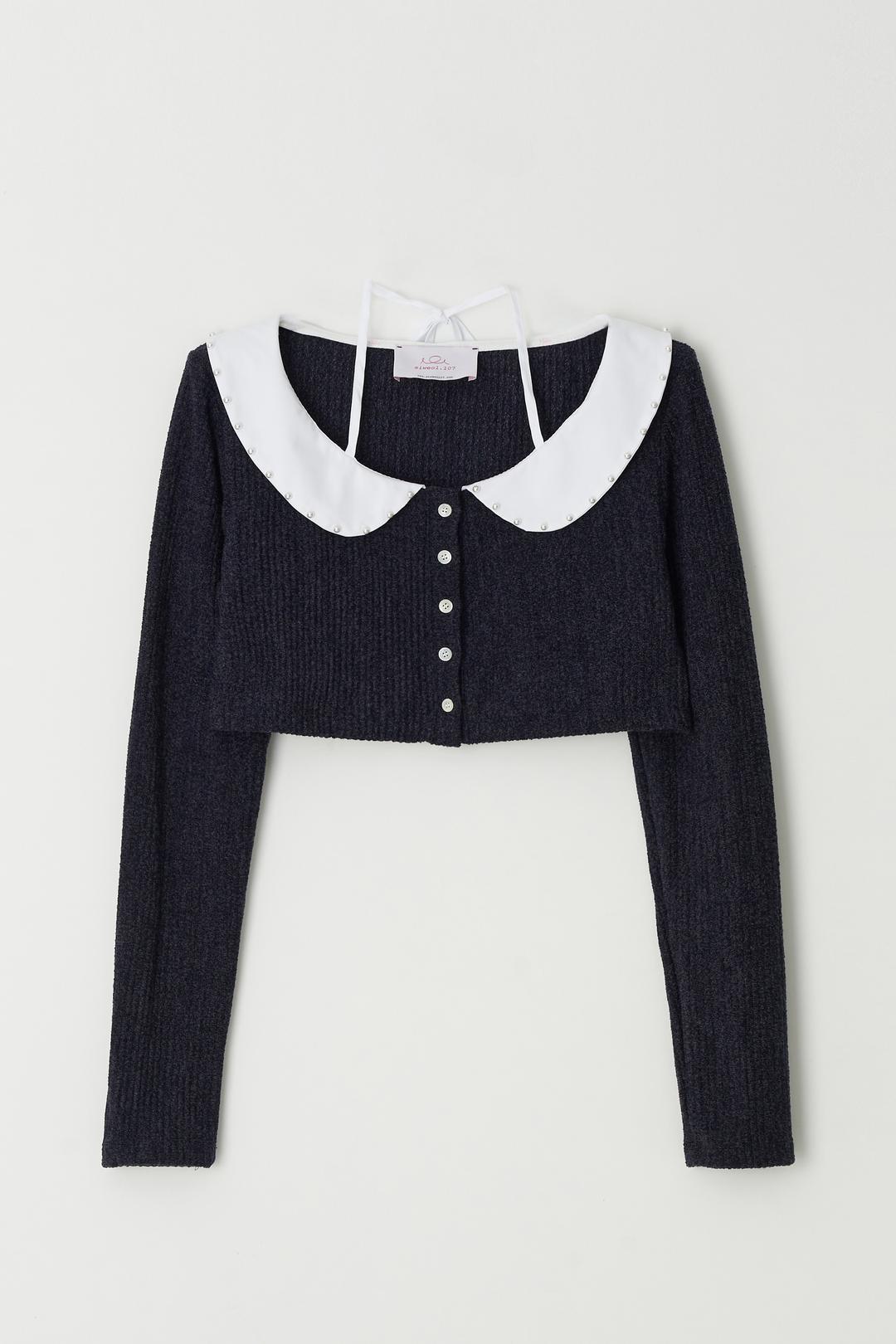 jane crop cardigan (navy)