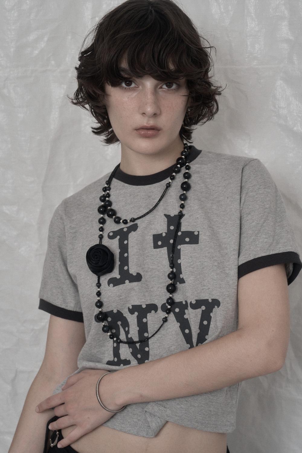 DOT LOGO I LOVE T-SHIRT GRAY