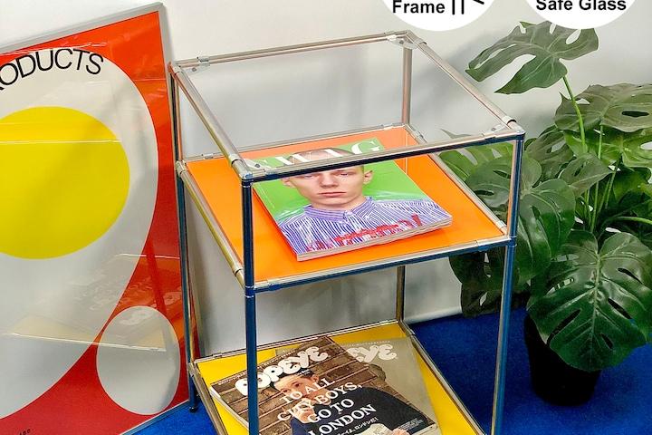 B-3(3단) 당일제작 강화유리 고강도 완조립 미드센츄리 모듈가구 협탁 테이블