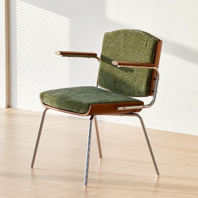 OTE 데니쉬 미드센추리 모던 원목 패브릭 암체어