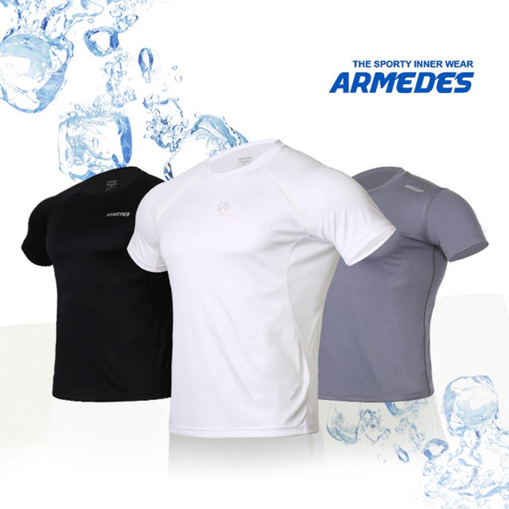 아르메데스 기능성 쿨티셔츠 냉감티셔츠 운동 쿨링 반팔 3종