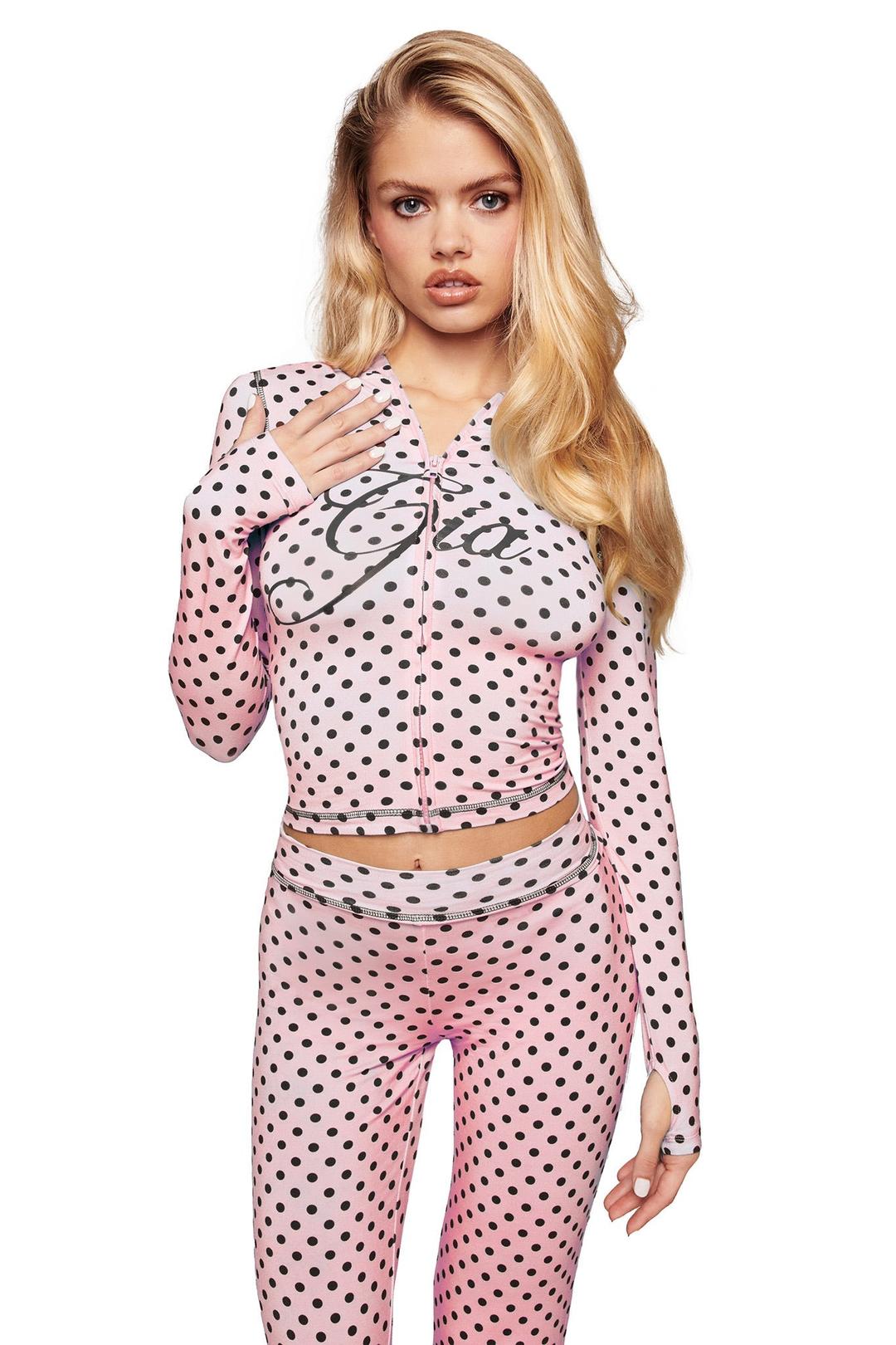 BLARE HOODIE - PINK POLKA DOT