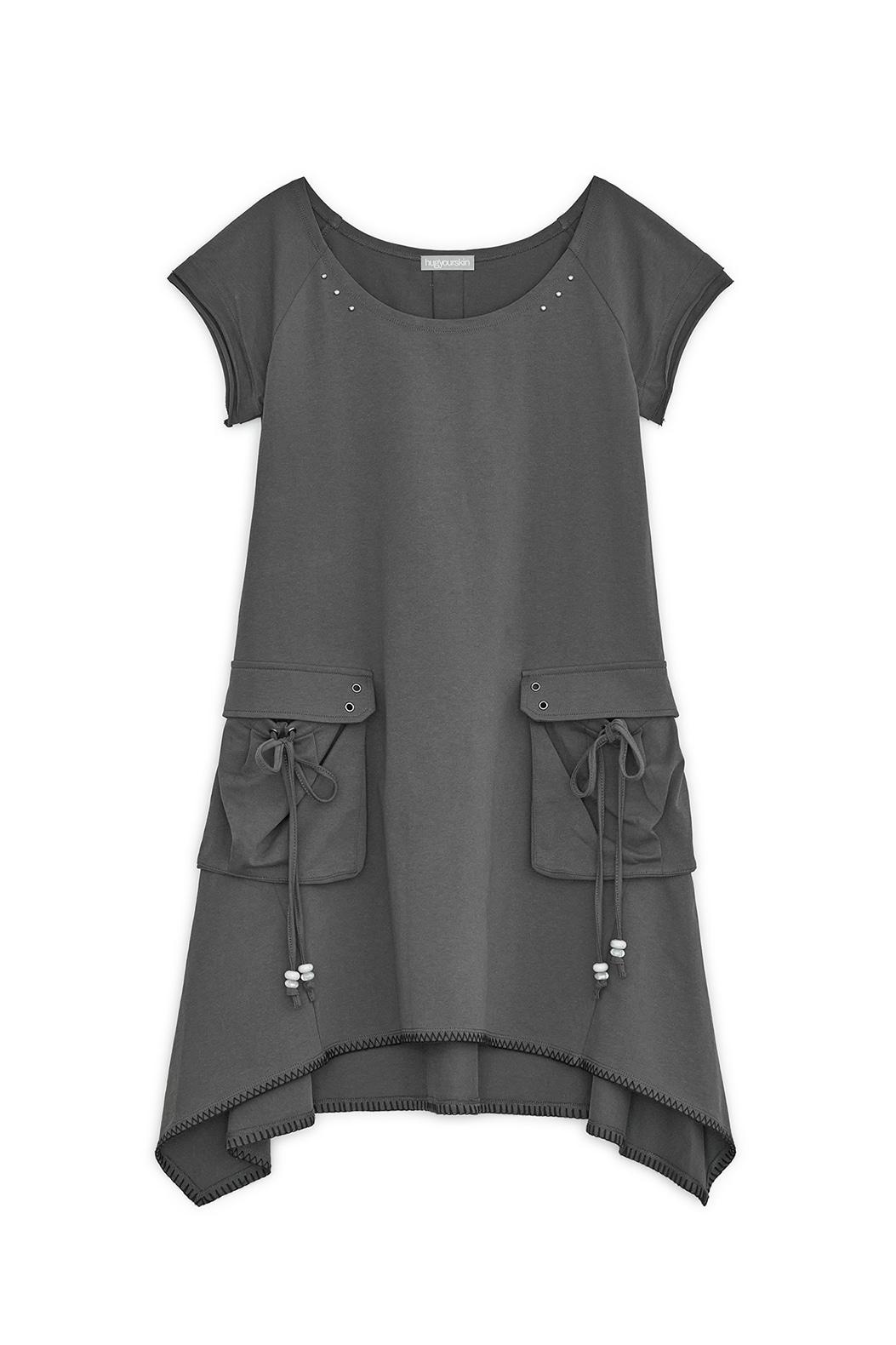 Pigment cotton dress (Charcoal)