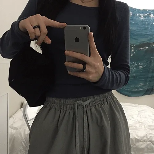 fix u-neck simple basic tee (6color)