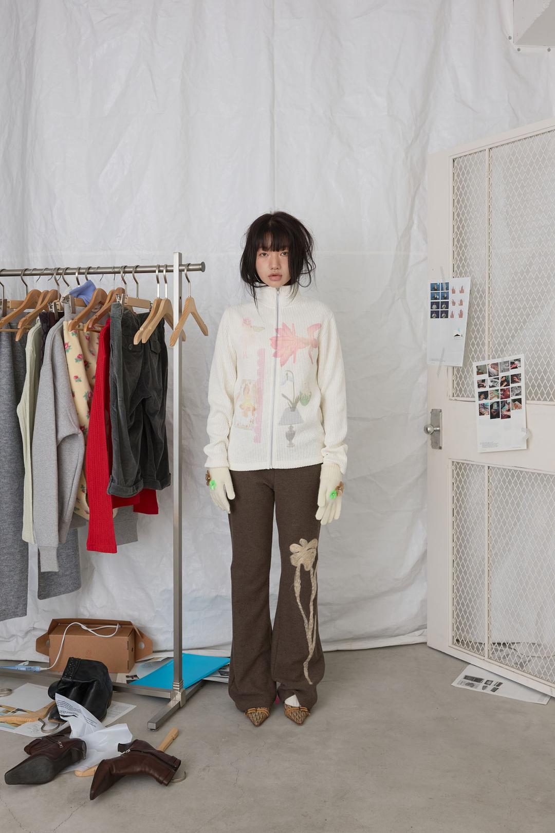 felt flower pants_brown (10/31 출고 예정)